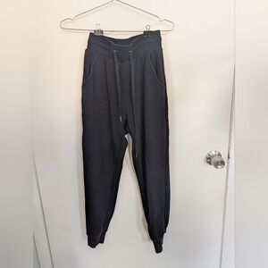 Black Fleece Lined Sweatpants